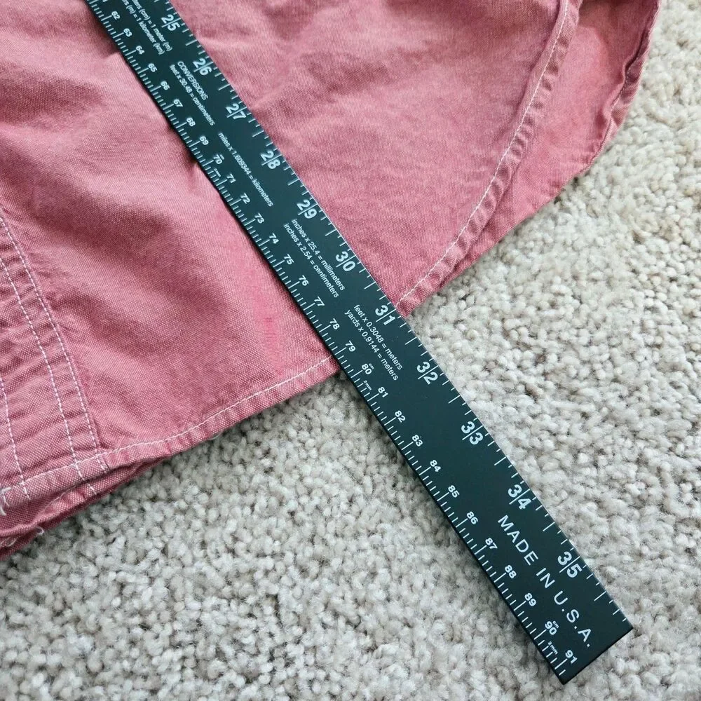 J.Crew Shirt Mens XL Pink Chambray Long Sleeve Button Up Workwear Casual